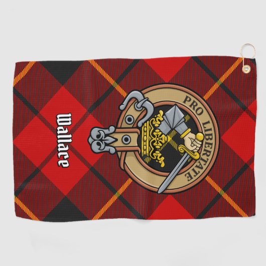 Clan Wallace Wappen Golfhandtuch (Horizontal)