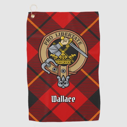 Clan Wallace Wappen Golfhandtuch (Vorderseite)