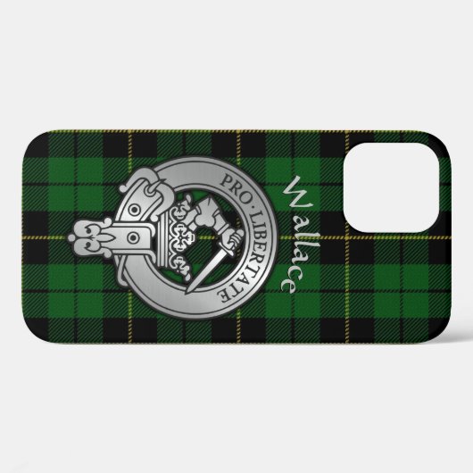 Clan Wallace Wappen & Jagd Tartan Case-Mate iPhone Hülle (Rückseite (Horizontal))