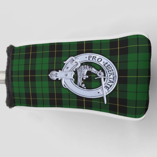 Clan Wallace Wappen & Jagd Tartan Golf Headcover (Vorderseite)