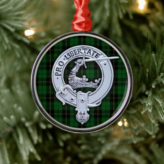 Clan Wallace Wappen & Jagd Tartan Ornament Aus Metall (Baum)