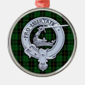 Clan Wallace Wappen & Jagd Tartan Ornament Aus Metall (Vorne)