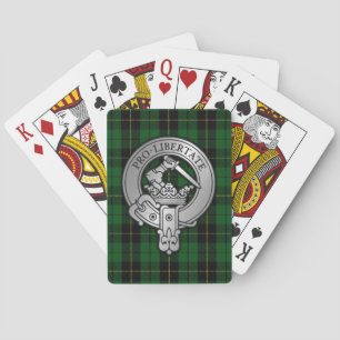 Clan Wallace Wappen & Jagd Tartan Spielkarten