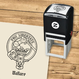 Clan Wallace Wappen Selbstfarbige Briefmarke Permastempel
