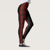 Clan Wallace Wappen & Tartan / Black Leggings (Rechts)