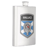 Clan Wallace Wappen & Tartan Flachmann (Rechts)