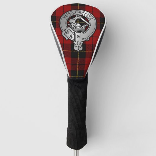 Clan Wallace Wappen & Tartan Golf Headcover (Vorderseite)