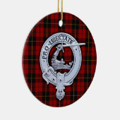 Clan Wallace Wappen & Tartan Keramik Ornament (Rechts)