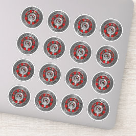 Clan Wallace Wappen & Tartan Knot Aufkleber