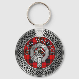 Clan Wallace Wappen & Tartan Knot Schlüsselanhänger