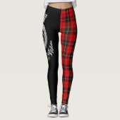 Clan Wallace Wappen & Tartan Leggings (Vorderseite)
