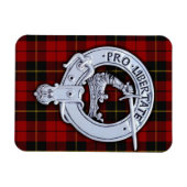 Clan Wallace Wappen & Tartan Magnet (Horizontal)