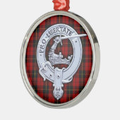 Clan Wallace Wappen & Tartan Ornament Aus Metall (Links)