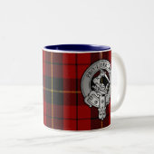 Clan Wallace Wappen & Tartan Zweifarbige Tasse (VorderseiteRechts)