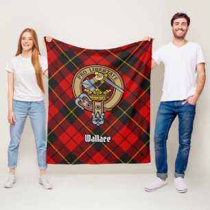 Clan Wallace Wappen über artan Fleecedecke