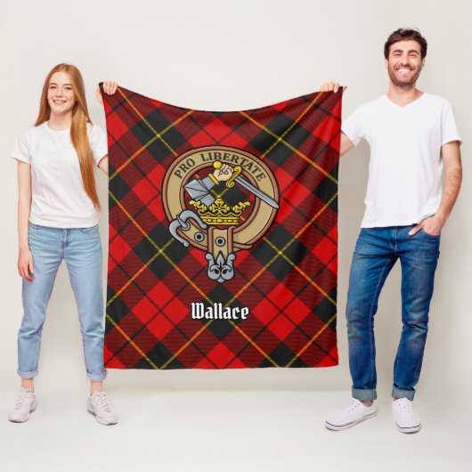 Clan Wallace Wappen über artan Fleecedecke (Beispiel)
