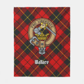 Clan Wallace Wappen über artan Fleecedecke (Vorderseite)
