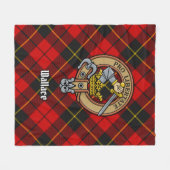 Clan Wallace Wappen über artan Fleecedecke (Vorderseite (Horizontal))