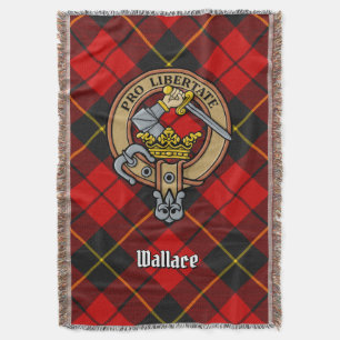 Clan Wallace Wappen über Tartan Decke