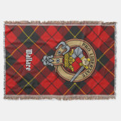 Clan Wallace Wappen über Tartan Decke (Vorderseite)