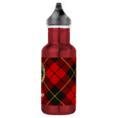 Clan Wallace Wappen über Tartan Edelstahlflasche (Rechts)