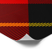 Clan Wallace Wappen über Tartan Poster (Ecke)