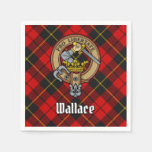 Clan Wallace Wappen über Tartan Serviette (Vorderseite)
