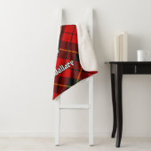 Clan Wallace Wappen über Tartan Sherpadecke (Beispiel)