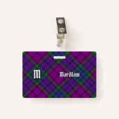 Clan Wardlaw Tartan Ausweis (Vorderseite mit Klammer)