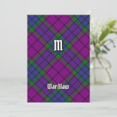 Clan Wardlaw Tartan Einladung (Stehend Vorderseite)