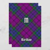 Clan Wardlaw Tartan Einladung (Vorne/Hinten)