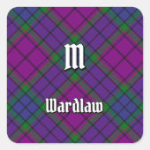 Clan Wardlaw Tartan Quadratischer Aufkleber (Vorderseite)