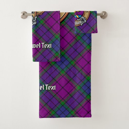Clan Wardlaw über Tartan Badhandtuch Set (Insitu)