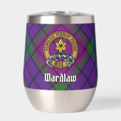 Clan Wardlaw Wappen über Tartan (Vorderseite)