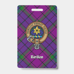 Clan Wardlaw-Wappen über Tartan Ausweis