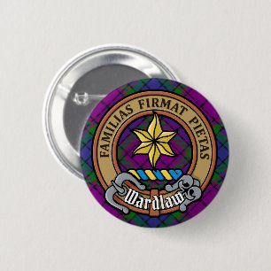 Clan Wardlaw Wappen über Tartan Button