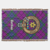 Clan Wardlaw-Wappen über Tartan Decke (Vorderseite)