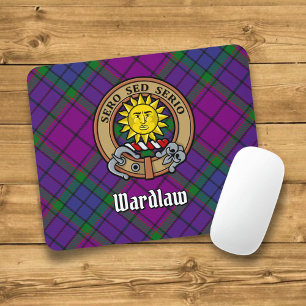 Clan Wardlaw Wappen über Tartan Mousepad