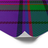 Clan Wardlaw Wappen über Tartan Poster (Ecke)