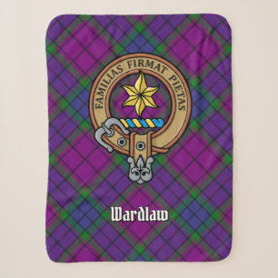 Clan Wardlaw Wappen über Tartan Sherpadecke
