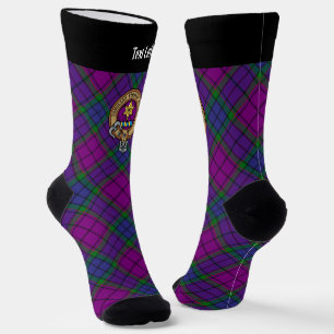Clan Wardlaw Wappen über Tartan Socken