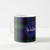Clan Watson Mit Monogramm Kaffeetasse (Vorderseite Links)