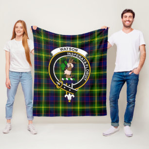 Clan Watson Modern Tartan Kariert Fleecedecke