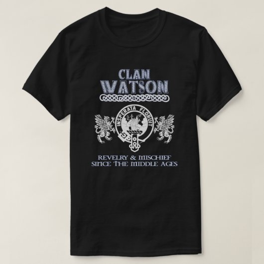 Clan Watson Wappen Schottischer Clans Schottischer T-Shirt (Design vorne)