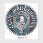 Clan Wedderburn Wappen & Tartan Aufkleber (Blatt)
