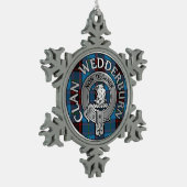 Clan Wedderburn Wappen & Tartan Schneeflocken Zinn-Ornament (Links)