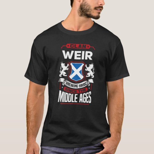 Clan Weir Scottish Surname Family Wiedersehen Scot T-Shirt (Vorderseite)