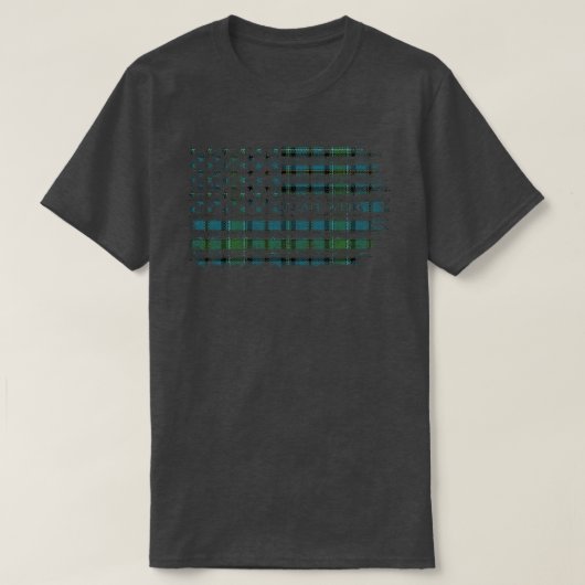 Clan Weir Scottish tartan, USA Flaggenkilometer, S T-Shirt (Design vorne)