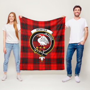 Clan Wemyss Modern Tartan Kariert Fleecedecke