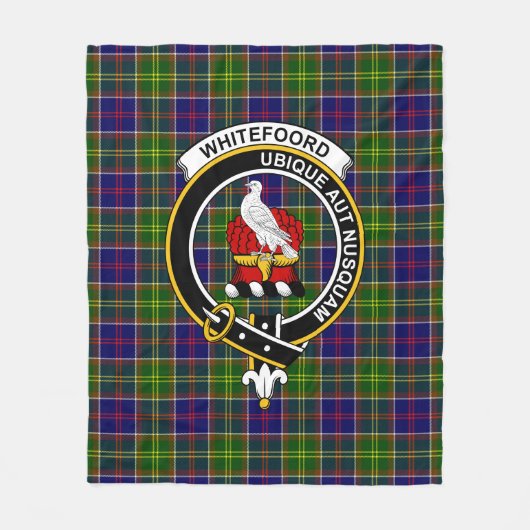 Clan Whitefoord Tartan Kariert Fleecedecke (Vorderseite)